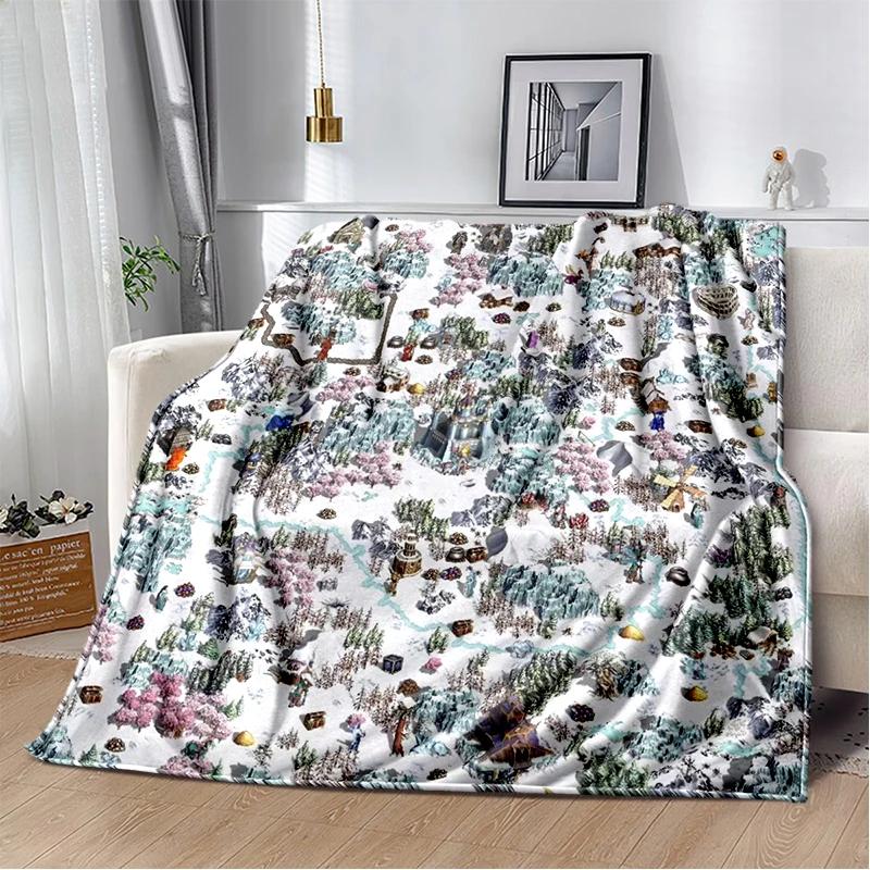 HOMM3 Heroes of Might and Magic Map 29 Style New Treasure Chest Blanket,Soft Throw Blanket for Home Bedroom Bed Sofa Travel Kid