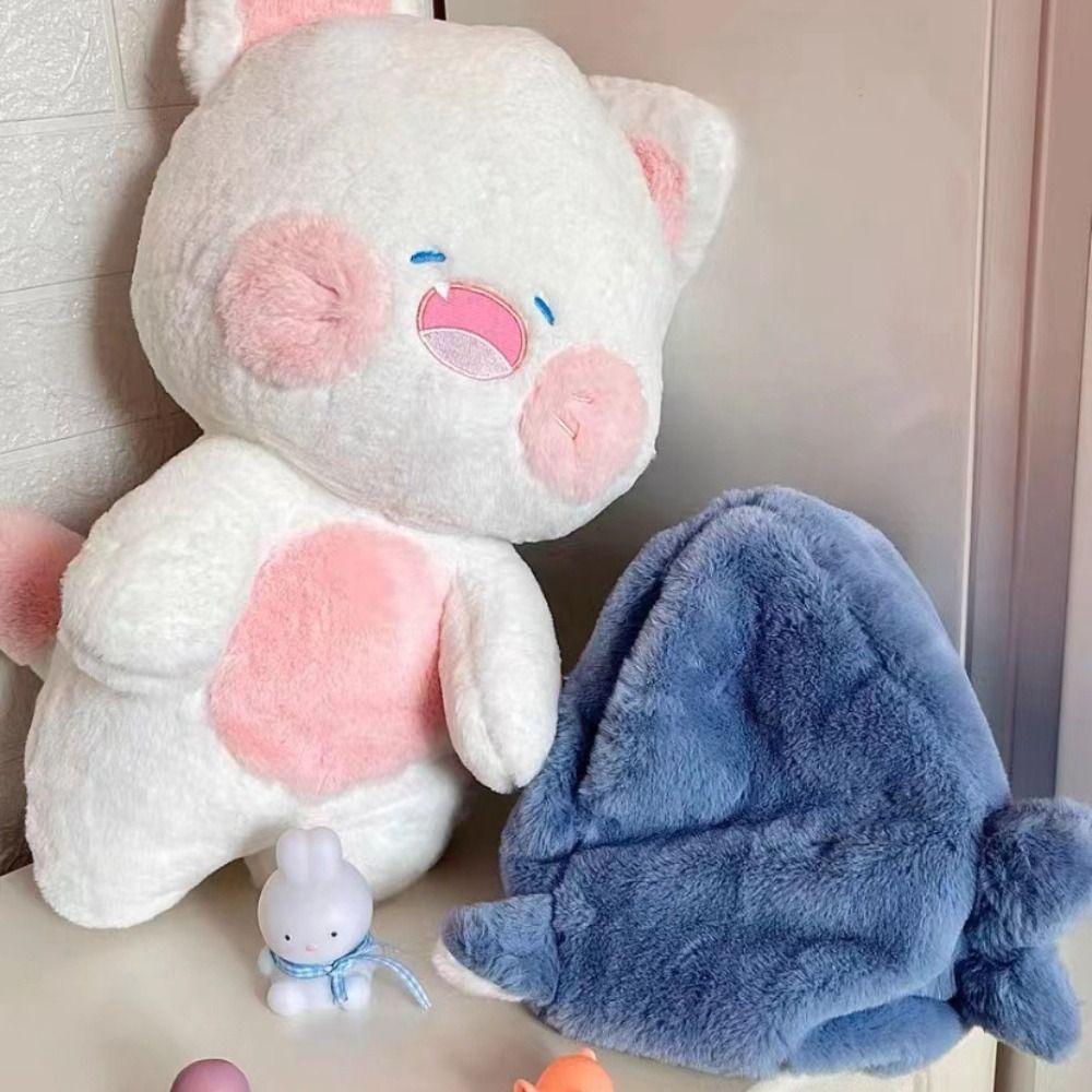 Soft Shark Cat Doll Pillow Shark Cat Plush Shark Cat Toy Cute Shark Cat Plush Toy Home Decoration