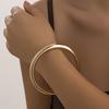 Exaggerated metal arc plain ring bracelet bracelet wide surface multi-layer simple bracelet