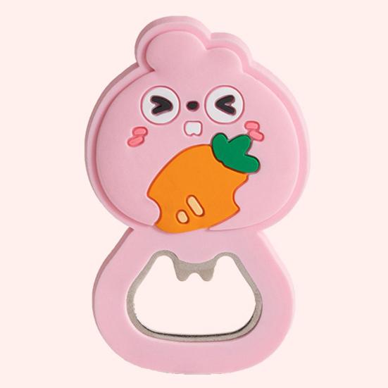 Jar Opener 2-in-1 Labor-saving Stainless Steel Animal Shape Can Opener Fridge Magnet Kitchen Supplies