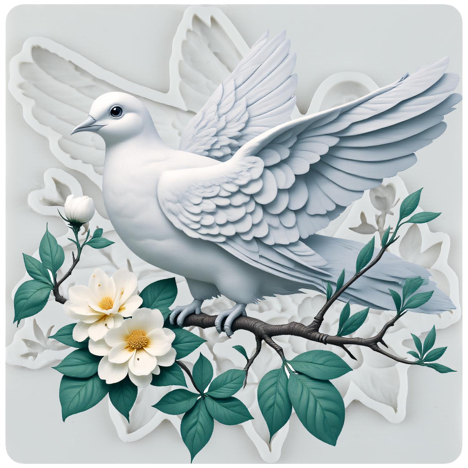 

Силиконовые формы «Птица, цветок, ветки», форма для мастики «Птица», инструменты для украшения торта, топпер для кекса, форма для конфет, шоколада, гампасты серый