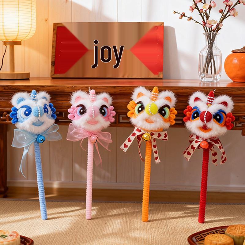 Luminous Lion Dance Lantern Plush Toy - New Year Children's Hanging Ornament