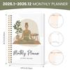 2026 A5 Monthly Planner,Modern Cover,Academic Agenda with Notes&To Do List,Perfect for Productivity,Time Managemen,Great Gift