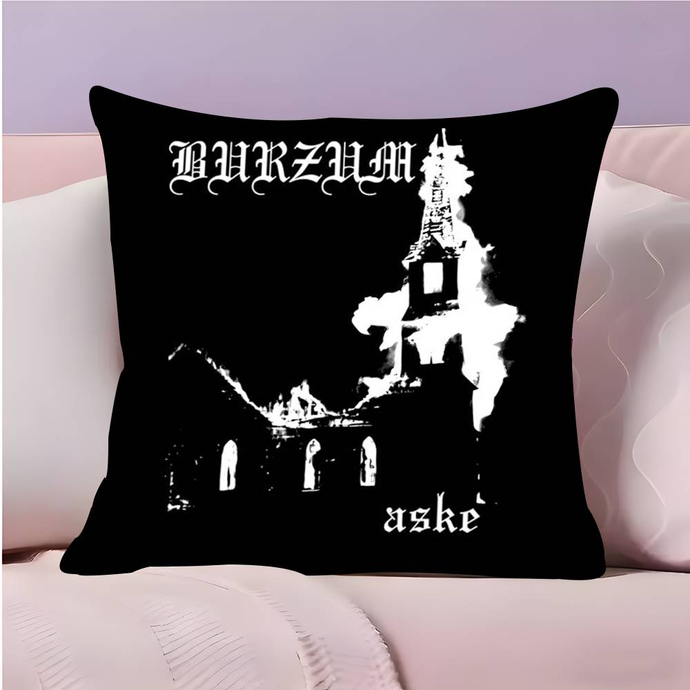 B-Burzum НАВОЛОЧКА Певца Наволочка против пылевых клещей Невидимая молния Шелковистый короткий плюш Чехол для подушки дивана 12x12Inch