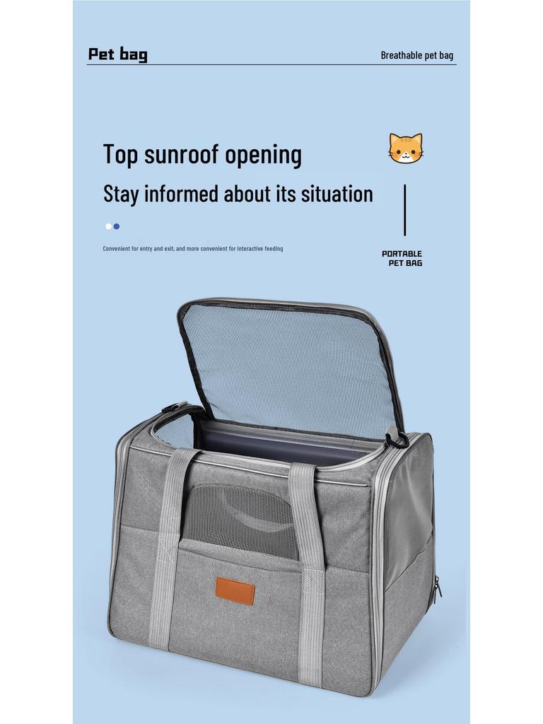 Portable Foldable Cat Backpack: Breathable, Handheld & Shoulder Design with Large Capacity
