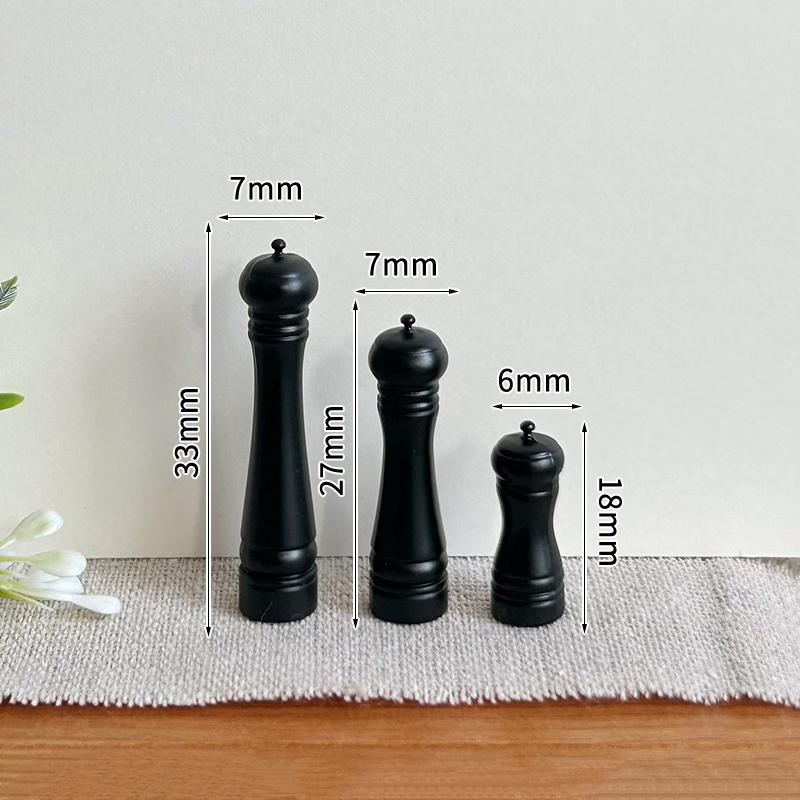 3Pcs Doll House Furniture Gift Dollhouse Alloy Cooking Pepper Grinding Bottle Miniature Mini Scene Model Doll Accessories