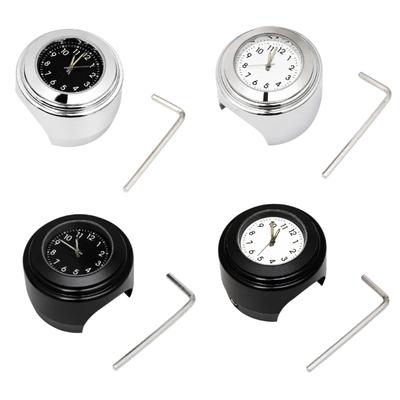 Lenkeruhr für Motorräder, Analoge Lenkeruhr für 22-25,4 mm Lenker und täglichen Straßenverkehr Zubehör