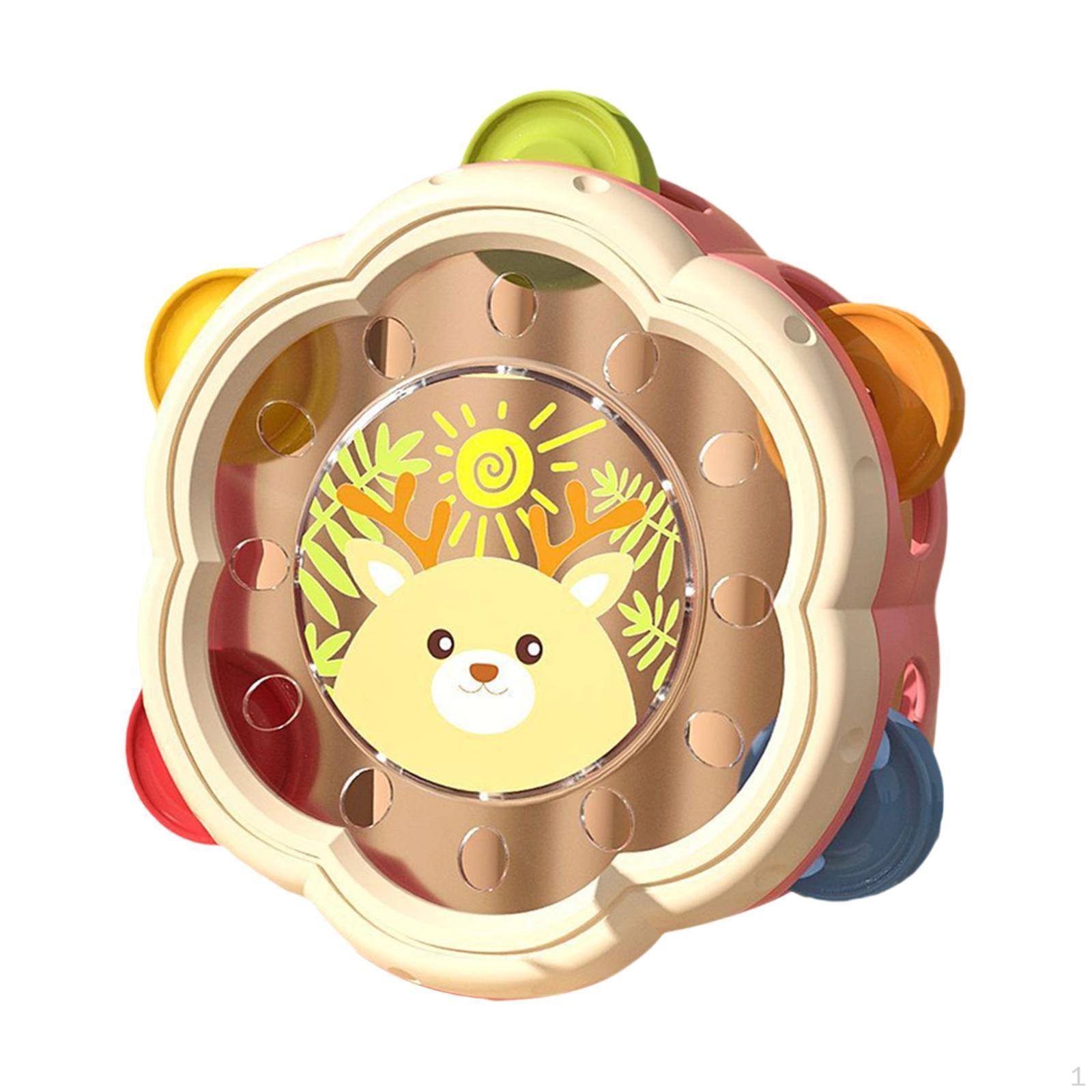 

Детский тамбурин, барабан, колокольчик, тряска, раннее детское образование, ручная перкуссия розовый