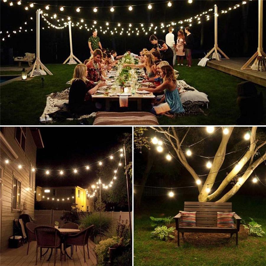 Solar Powered 50 LED String Light Garden Path Yard Decor Lamp Outdoor Waterproof