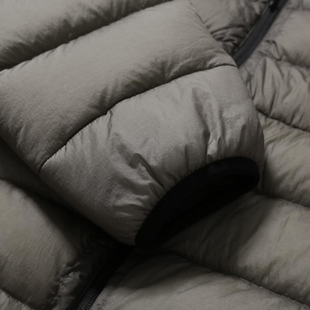 Moif [Aw25] Helium Hooded Down Jacket / Sheer Olive