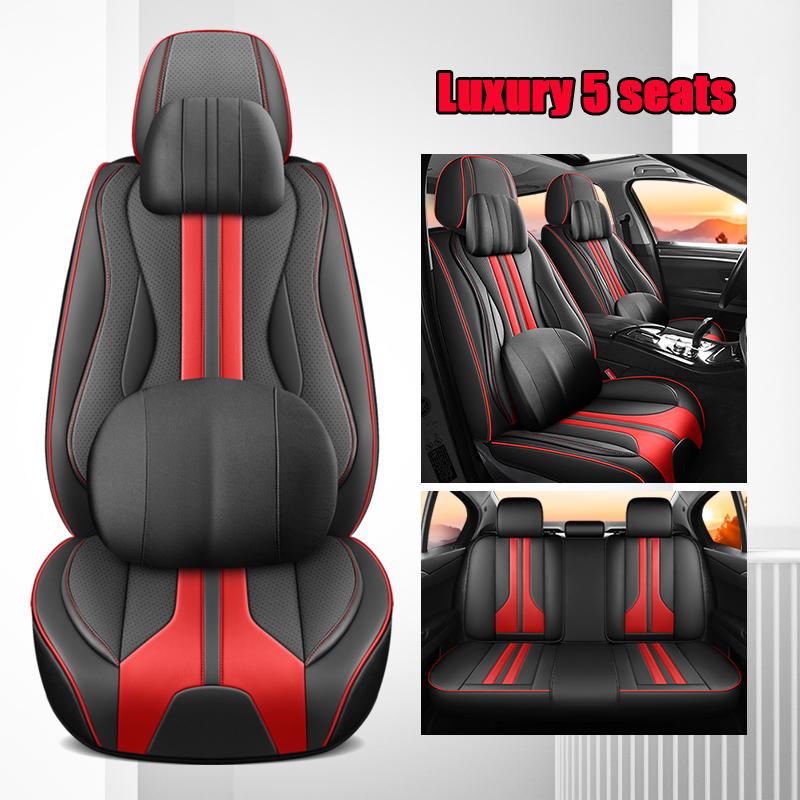 Waterproof Nappa Leather Car Seat CoversCar Seat Protectors with Headrests  Universal Auto Interior  For Lexus IS LS RC F ES 300