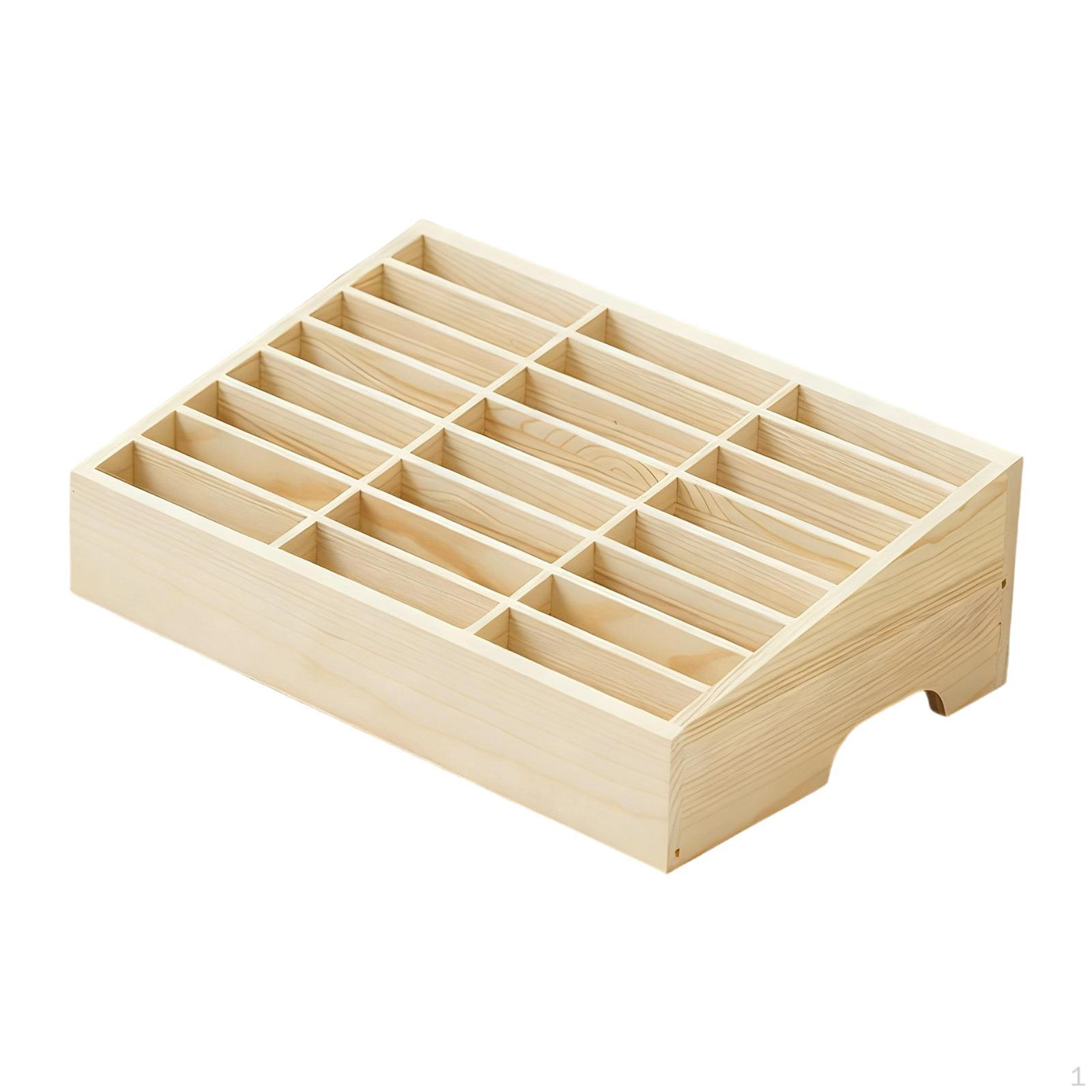 

Управление хранилищем телефона 24 ячейки Многофункциональный портативный прямоугольный настольный органайзер для Wooden color