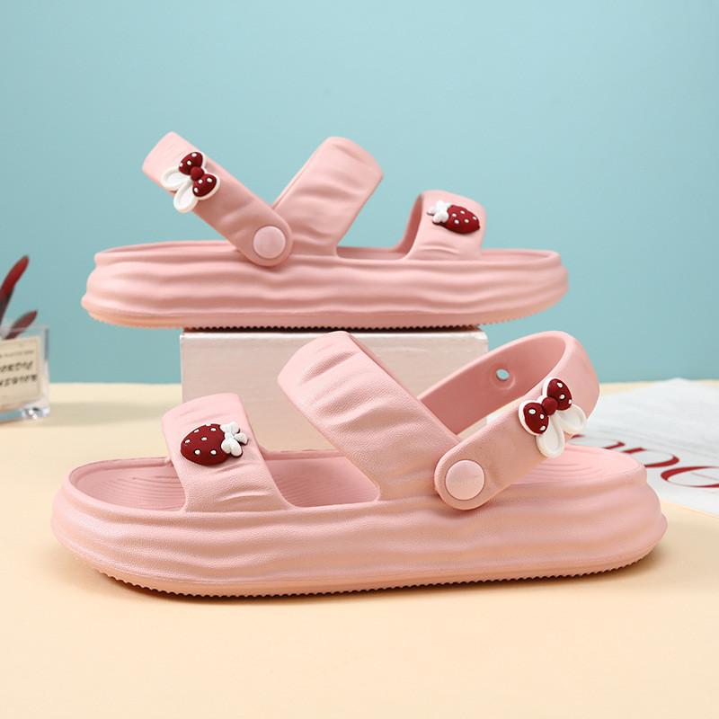 

Summer Versatile Sandals For Little Girls Featuring Lightweight Eva Material And Adorable Style Cartoon Pink Original,39/40