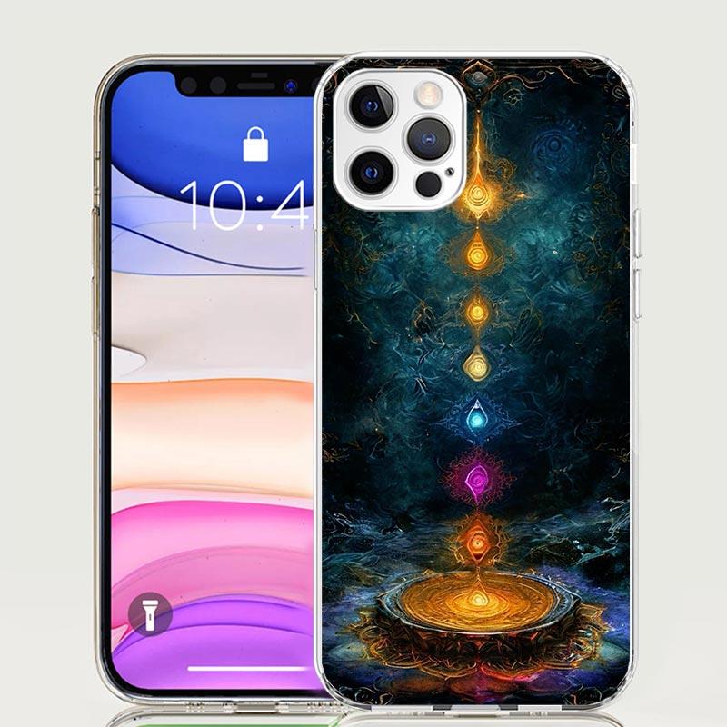 Yoga Chakra Spiritual Energy Universe Phone Case For iPhone 17 Air 16 15 Plus 11 14 Pro Max 13 Mini 12 7 8 + SE Pattern Art Cust
