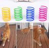 Interactive Cat Spiral Creative  To Kill Time and Keep Fit, Sturdy and Heavy Plastic for Swatting, Biting, Hunting Kitten Toys, Colorful, 4 Pcs