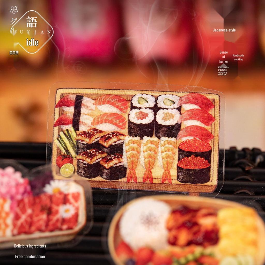 Yu Xian Colorful Rice Series Pet Landscape Stickers - Korean Style DIY, 2 Sheets, 6 Designs