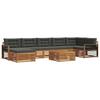 Outdoor Sofa Set with Cushions 8 Pcs Natural and Anthracite