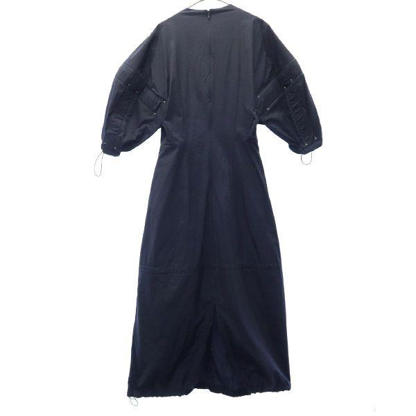 YOHEI OHNO Made In Japan Long Sleeve Long Dress OS Navy Women Used