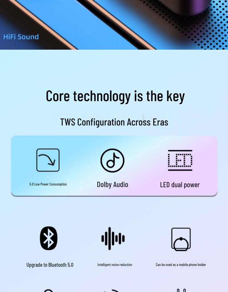 F9 TWS Mini 5.0 Waterproof Bluetooth Sports Earbuds with Touch Controls