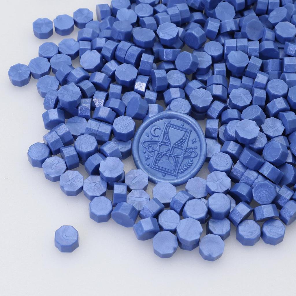 148 Pearlescent Octagonal Sealing Wax Beads - Mixable Colors, 500g Package