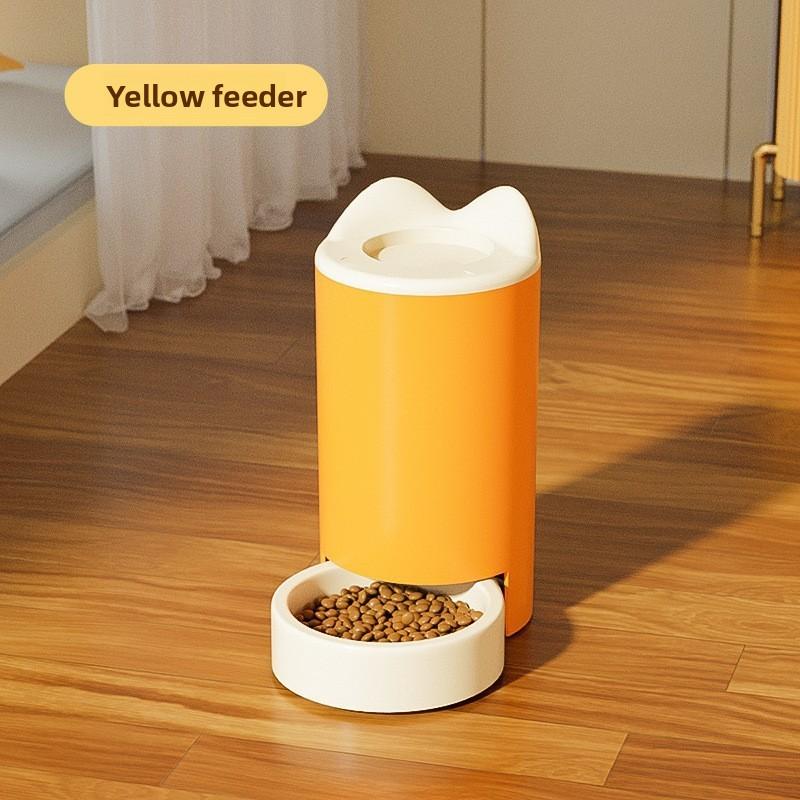 

Cat Water Dispenser, Dog Pet Automatic Feeder, Dog Water Drinking and Feeding Wonder, Portable and Unplugged Yellowish-beige