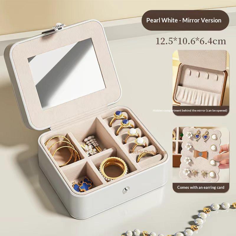 Retro Jewelry Storage Box, High-end Exquisite Necklace, Earrings, Ring, Small Travel Portable Jewelry Storage Box