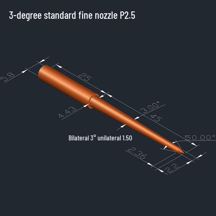 Extra Long EDM Electrode Rod for Submarine Gate Injection - Purple and Tungsten Copper