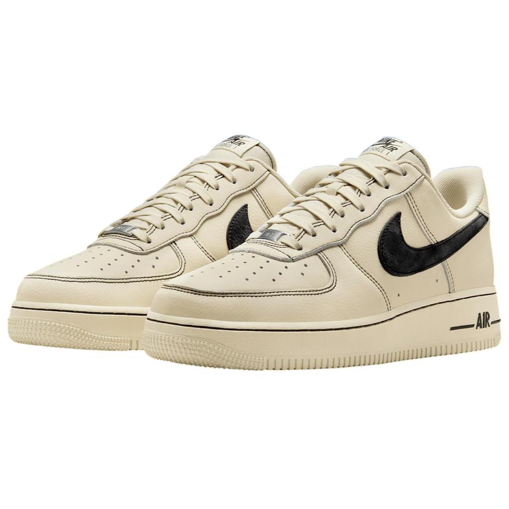 Nike Air Force 1 Cow Leather Low Top Skateboard Shoes Men's Beige HQ2037-200