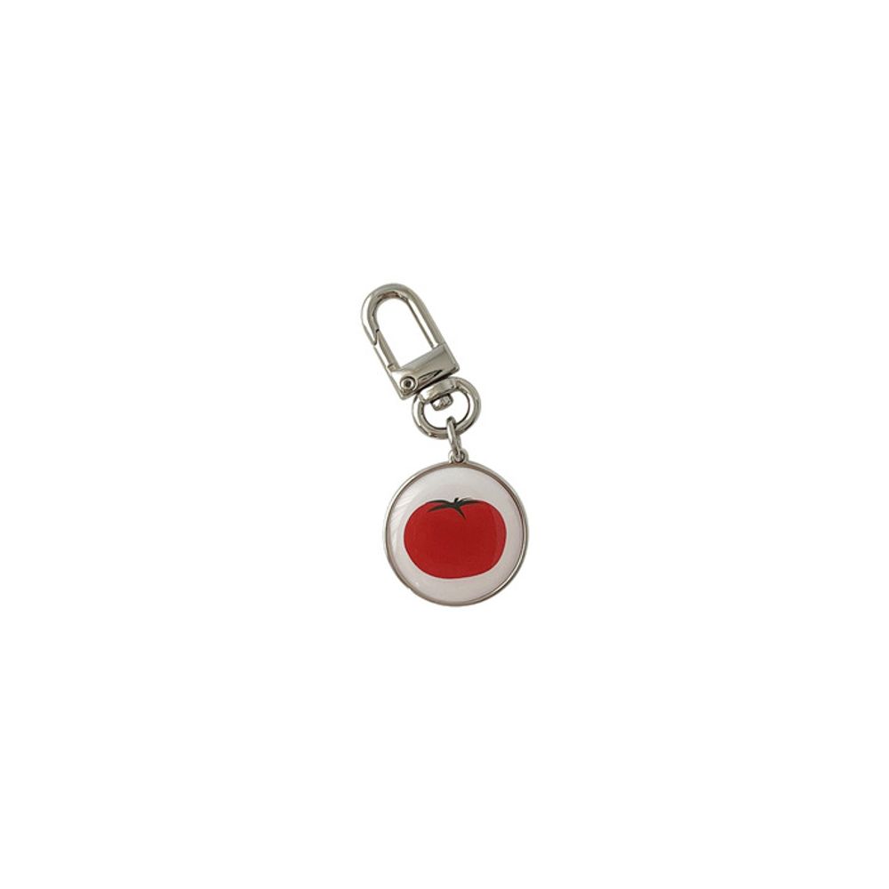 

allthesamestudio tomato epoxy keychain white