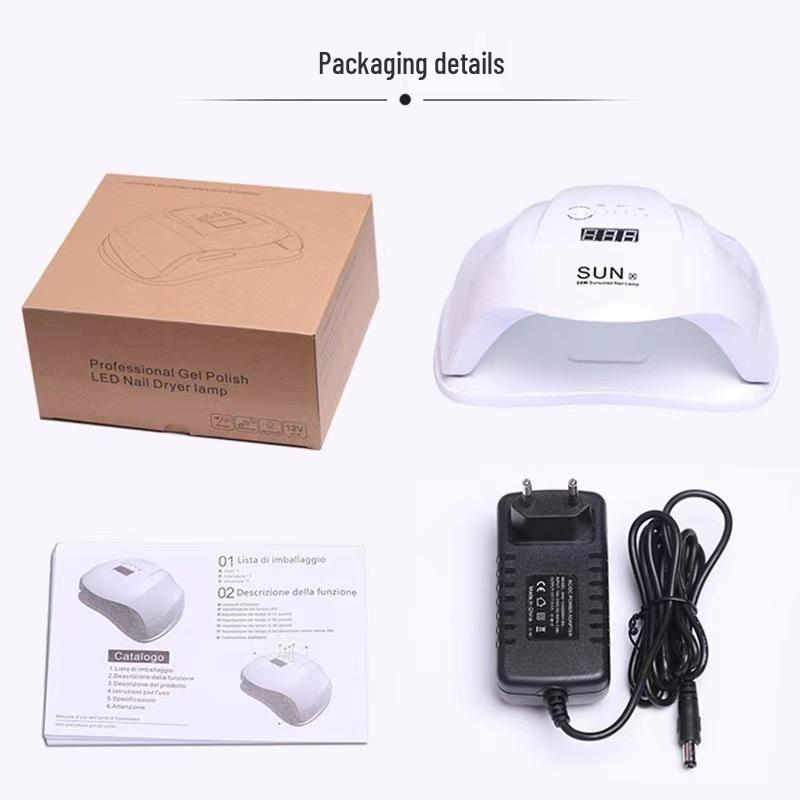 54W Smart LED Nail Lamp: Quick-Dry Gel Nail Polish Dryer with SUNX Technology