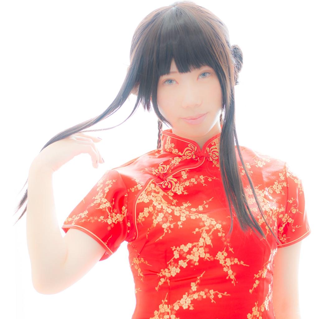 Chinese Long Chinese Sexy One Flower Pattern [Arika] Dress, Clothes, Cosplay, Piece, (S, Red)