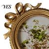 Crack Resistant Frame Vintage Picture Frame, Gold-Tone Round Oval Photo Arched Retro Exquisite Detail for Wall Hanging or Tabletop Display Home Decor
