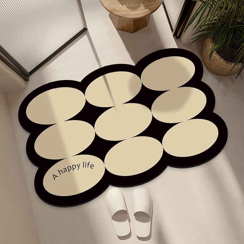 Bathroom Diatom Mud Absorbent Mat Toilet Door Non-slip Quick Drying Mat Household Toilet Mat Foot Mat
