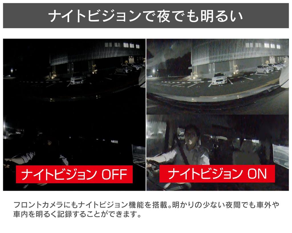 COMTEC Car Drive Recorder LCD 360 Degree Omnidirectional Rear Camera HDR362GW Vision Alarm Function Made in Japan 3 Year Warranty Continuous Recording