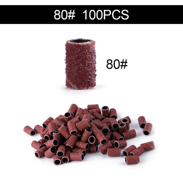 80# 120# 180# Punte per trapano per unghie elettriche per unghie Nastri abrasivi per nail art Gel UV Rimozione acrilica