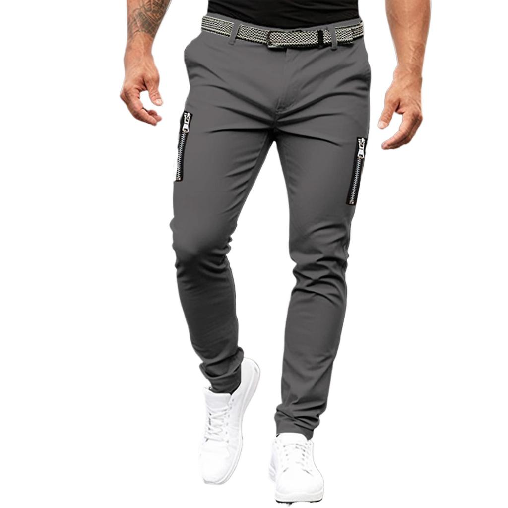 Kjeledress for menn, snøring, fritidsbukser med flere lommer Turbukser i bomullstwill-bukser