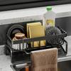 1 Set Sink Drain Rack  ABS Plastic Sponge Holder Faucet Storage Soap Drainer Towel Rack Shelf Organizer Kitchen Accessories