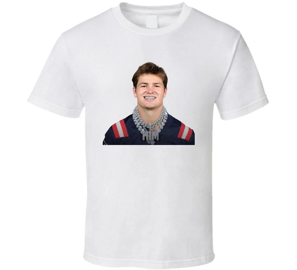 Drake Maye Grill And Chains New England Football Fan T Shirt S