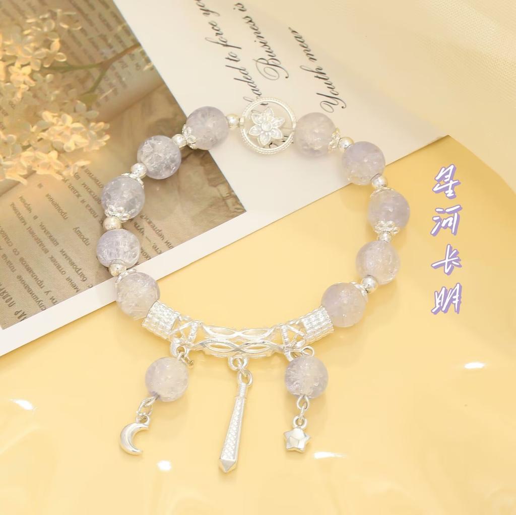 New Mori Super Immortal Starry Sky Half Bracelet Female ins Wind Sweet and Versatile Student Bracelet Direct Sales Jewelry