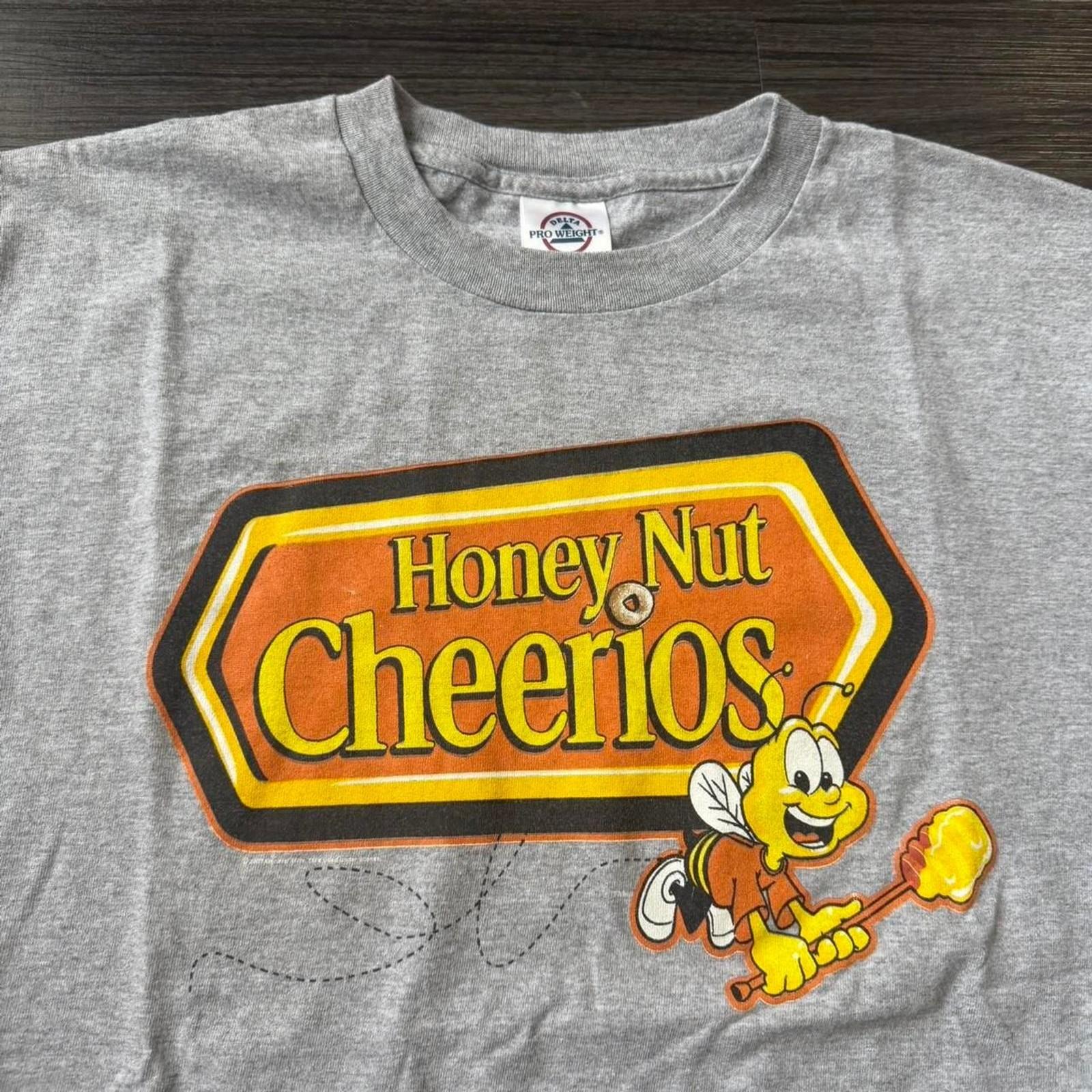 Vintage 90s Honey Nut Cheerios promo graphic Tee Nature Size Large Unisex T-Shirt M