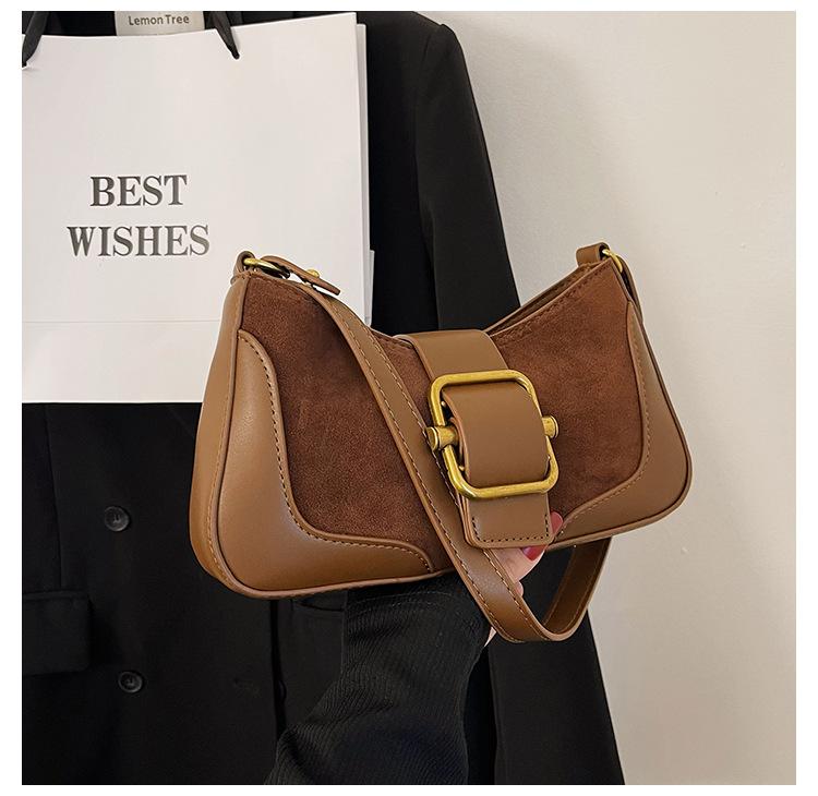 

Сумка через плечо в стиле ретро для женщин, осенне-зимний нишевый дизайн 2024 года, новая мода, знаменитость в Интернете, взрывная сумка через плечо коричневый