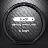 38CM Carbon Fiber Texture Car Steering Wheel Cover For Ford Mustang Fiesta Focus Mondeo Kuga Ecosport Edge Explorer F150 Sticker RM9