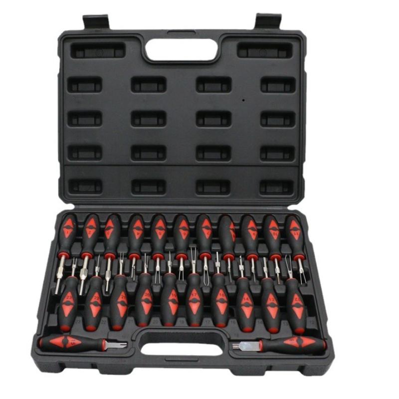 23Pcs Universal Automotive Terminal Release Removal Remover Tool Kit Car Electrical Wiring Crimp Connector Pin Extractor Kit