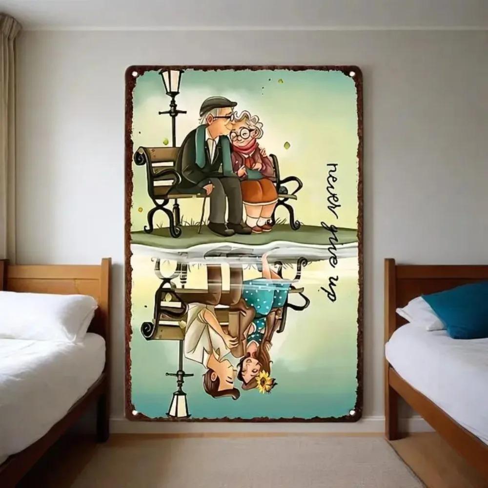 Retro Metal Sign Vintage Iron Plaque Wall Art for Home Cafe Bar Restaurant with Rustic Charm