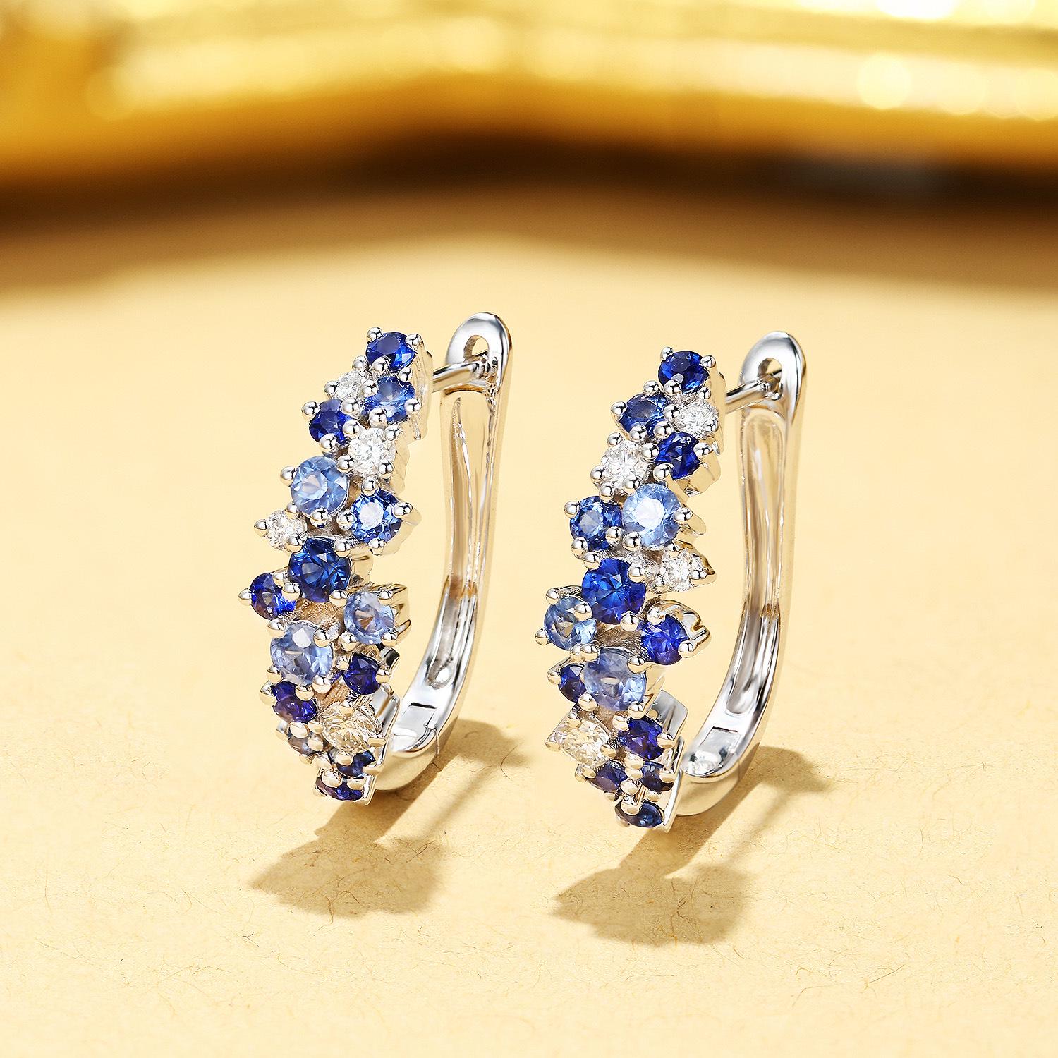 

Каффы из стерлингового серебра 925 пробы с позолотой и цирконами: Универсальные женские серьги 925 Silver