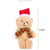 Plush Christmas Plush Bear Bear Scarf Flower Christmas Bear Plush Pendant  Couple