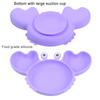 9Pcs Crab Plate For Baby Silicone Tableware Suction Cup With Straw Cute Bowl Plate Tray Bibs Spoon Feeding Set For Kids