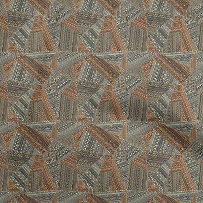 Cotton Flex Brown Fabric Tribal Sewing Material Print Fabric By The Yard 40 Inch
