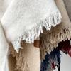Solid color shawl containing wool thickened wool knitted scarf women's winter high-end warm and cold scarf