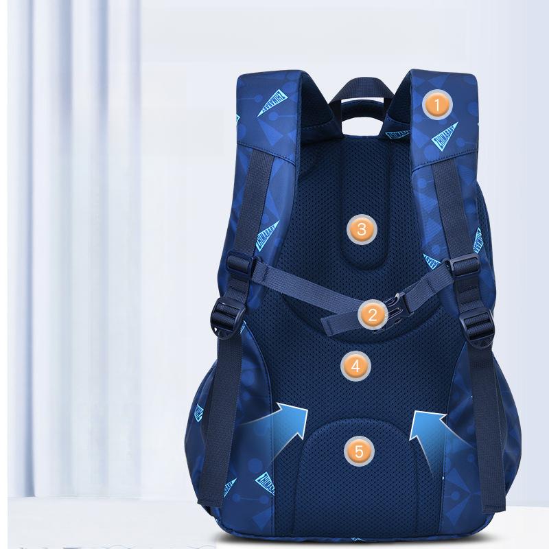 New Style Elementary School Student Backpack Simple Casual Children's Bag Side Refrigerator Style Student Double Shoulder Backpack
